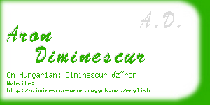 aron diminescur business card